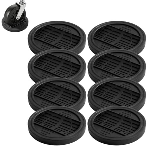 SOUJOY 8 Pack Bed Wheel Stoppers, 3.3 inch Rubber Furniture Caster Cup, Chair Coasters Wheel Leg Cups Fits to All Wheels of Furniture, Sofas, Beds, Piano, Prevents Scratches Floor Protector