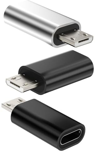 Adaptador de Lightning a Micro USB (3 paquetes) Lightning hembra Cable Micro USB macho Jack Convertidor Cables Conector Accesorios Toma Compatible con Samsung Galaxy S7 Active Edge S6 Note5 Note4