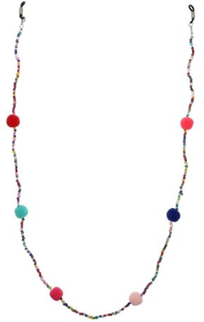 JECOMPRIS 1stk Bunte Brillen Kette Anti-verlorener Maskenaufhänger Perlen Brillenkette Brillenband Zum Aufhängen Farbige Brille Modebrillen Sonnenbrille Seil Gurt Lanyard Kind Hängend Bommel