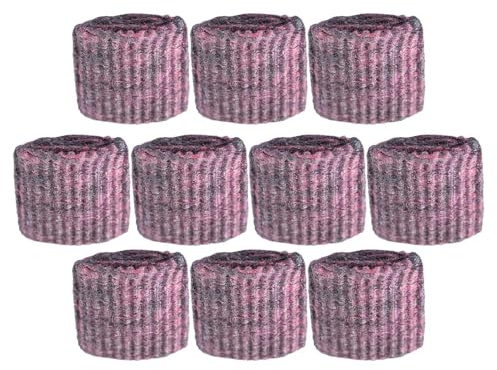 Steel Wool Soap Pads - 10 Scrubbing Pads | Household Cleaning Sponges | Anti-Scratch Metal Cleaning Pad with Soap Powder | Pre-Soaped Pads for Cleaning Dishes Pots Pans Grills and Sinks