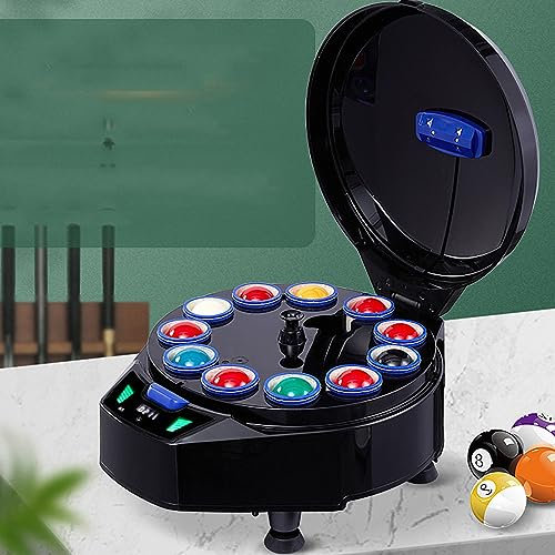 CGCSYZ Nettoyeur de Billard, Machine de Nettoyage de 11 balles de Billard avec Couvercle escamotable Automatique et Son d'invite de Fonctionnement, Pas de Balle sautante et Nettoyage Rapide en 2 mi(