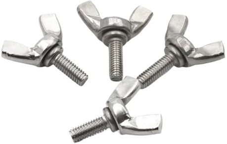 Flügelklauenschraube, Flügelschraube aus Edelstahl 304, Klaue, Handfestziehschraube, Bolzen M3 M4 M5 M6 M8 M10 M12(25mm,2PCS_M12)