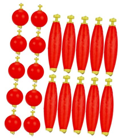 POPETPOP High Buoyancy Fishing Firm Connection 20pcs Set for Sea Angling Red Eva Foam