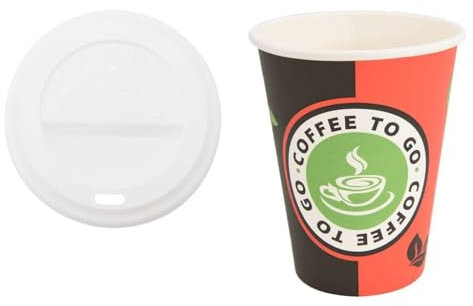 vidaXL Tasses à café en papier avec couvercles 1000 pcs 4oz 100ml, gobelet en papier, gobelet à café jetable, gobelet jetable pour boisson chaude
