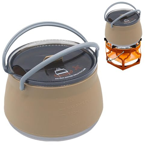 Bollitore pieghevole - Bollitore da tè in silicone | Bollitore da viaggio per campeggio, Bollitore portatile Bollitore pieghevole da campeggio, Bollitore pieghevole, Bollitore da viaggio pieghevole He