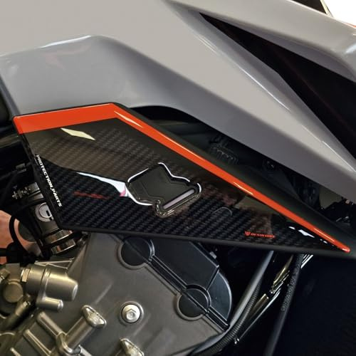Resin Bike Motorrad Aufkleber Kompatibel mit KTM 790-890 Duke 2022-2026. Schutz für Seitenteile/Kühler gegen Stöße und Kratzer. Harzaufkleber mit 3D-Effekt Made in Italy