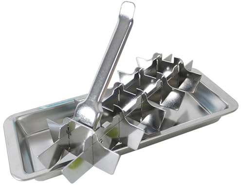 Stainless Steel Ice Cube Trays 18 Slot Metal Ice Cube Tray Easy Release Maker with Removable Slots for Bars & Kitchens DIY Cubes and Frozen Foods.