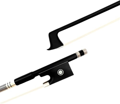 Massivholz Geigenbogen Musikinstrument Schwarzer Carbonfaser 1/2 Geigenbogen(1/2 White)