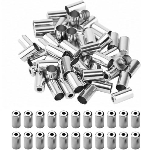 200 Stück 5mm Hülsen Bremszug Kabelendhülsen, Aluminiumhülsen Bremszug Fahrrad Endkappe, Tragbare Bike Kabel End Kappe, für Mountainbikes Straßenräder zu Installierendel Kappen