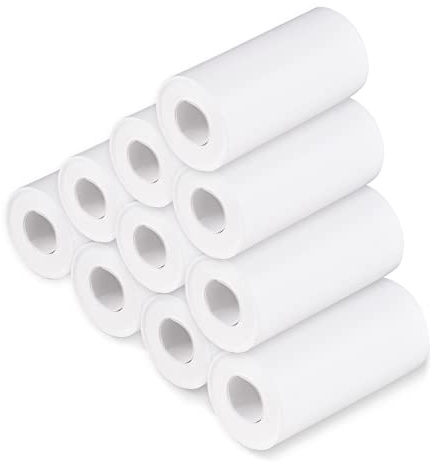 Generic Papel con Impresión Térmica, Papel de Impresión Transparente Premium de 56mm para Impresora de Etiquetas, Cámara para Niños, Paquete de 6 Rollos para Cámara de Instantánea (10 rollos)