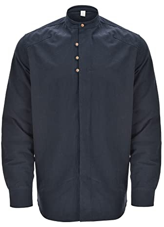 Générique Herr Slim Fit långärmad skjorta med ståkrage