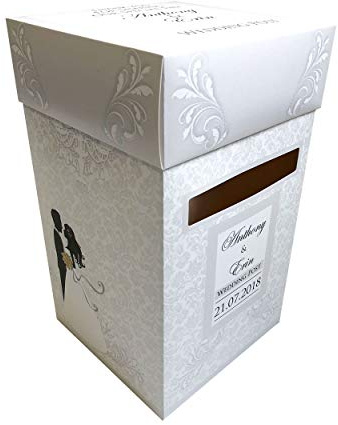 Wedding Post Box for Cards Personalised by Paper Themes - White