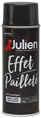 Julien Peinture Aérosol Intérieure et Extérieure Color Touch Effet - Argent 400 ml Effet Pailleté