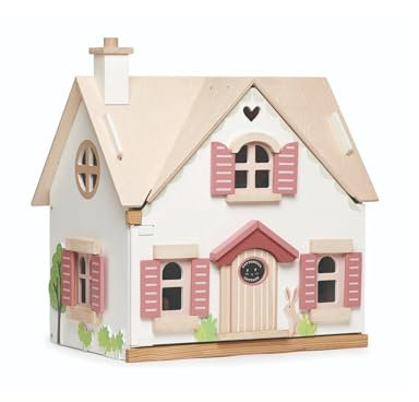 Tender Leaf - Casetta di bambola: Chalet 'Cottontail' 44 x 33,2 x 47,5 cm, un Chalet di Campagna con un set di mobili (bambole sono vendute separatamente), in legno, in scatola 43 x 12,8 x 46 cm, 3+
