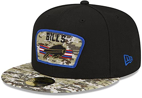 New Era Cappellino 59Fifty Buffalo BillsEra Berretto Baseball Cappello Hiphop 7 5/8 (60,6 cm) - Nero