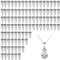 ASTER 200 Stück Anhängerschlaufe Ösen Anhänger, Edelstahl Kettenverschluss Clip, Prise Clip DIY Schmuck Herstellung Zubehör Collierschlaufen für Halskette Anhänger, Silber
