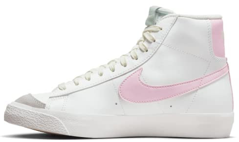 NIKE Blazer Mid, Scarpe da Ginnastica Unisex-Bambini e Ragazzi, Schiuma Summit Bianco Rosa, 25.5 cm