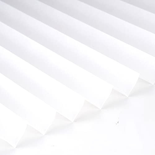 Persianas Plisadas Autoadhesivas,Persianas Temporales para Ventanas,Estor Plisado Sin Taladrar,Cortinas de Tela No Tejida Translúcido y Oscurecido,Fáciles de Cortar (WxL:90x150cm(36x59in),White)