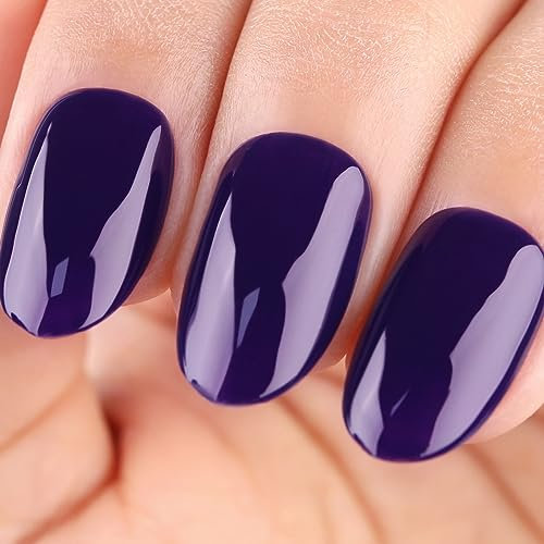 Gel Nail Polish, Dark Purple,Long Lasting,Chip Resistant Nail Art Manicure Pedicure for Professional, Salon & Home Use, Christmas gift,15ml (Requires Drying Under UV LED Lamp)
