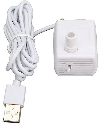Jopwkuin Bomba para Fuente de Agua Potable para Mascotas, Bomba de Agua para Fuente de Gato con Motor sin Escobillas de CC Silenciosa, 5V, Extraíble por USB para Reemplazo