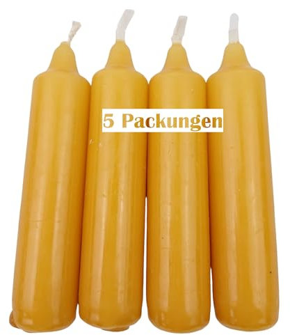 apog Versand 5er Pack Adventskerzen natur ca. 20 x 105 mm (5 x 4 Stück) Weihnachtskerzen, Christbaumkerzen, Pyramidenkerzen, Baumkerzen, Kerzen