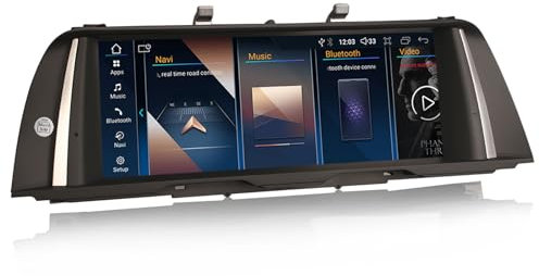 Erisin 10.25 Qualcomm 8-Core Android 14 4GB+64GB Radio de Coche Estéreo Navegación de Automóvil para BMW Serie 5 F10/F11 CIC Admite Bluetooth 5.1 CarPlay Android Auto Canbus IPS WiFi OEM iDrive USB