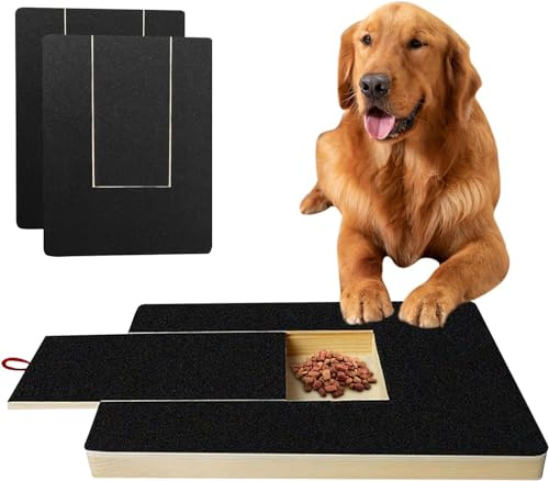 DKIIL NOIYB krallenschleifer für Hunde mit Leckerli Box, Kratzbrett Hunde Nail Kratzpappe, Sandpapierbrett Hunde Nagelfeilen Spielzeug Alternative zu Krallenknipser für Hunde