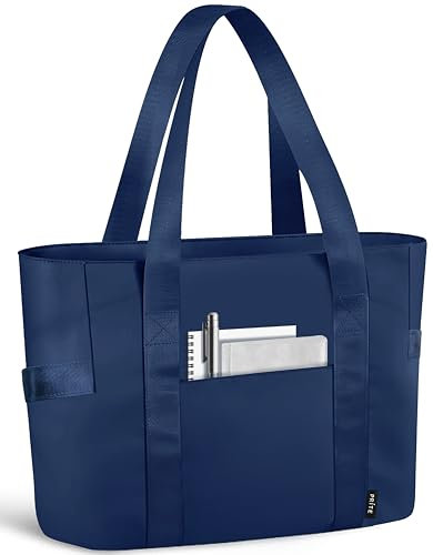 Prite Laptop-Tragetasche für Damen, wasserdichte Schultertasche mit 40,6 cm Computerfach für Arbeit, Schule, Reisen,blau