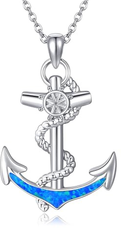 DAYLINLOVER Anker Geschenke 925 Sterling Silber Anker Anhänger Halskette Anker Schmuck für Damen Frauen Mädchen Mutter Anker Liebhaber