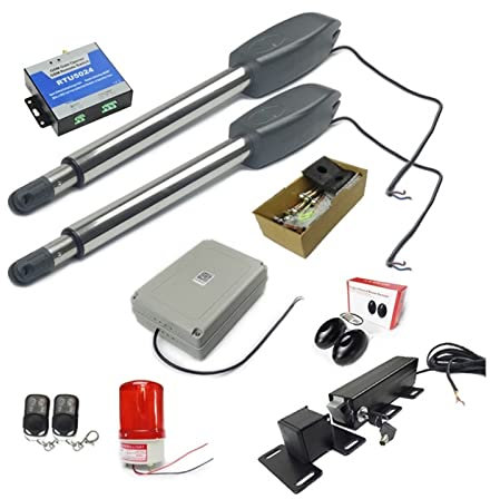 Apriporta, Automatico Dual Arms Elettrico Porta Battente Apri del Cancello Operatore Motore Attuatore Più Vicino Battente Apri del Cancello + di Controllo Wifi for Vialetto Per controllo accessi(Kit 3