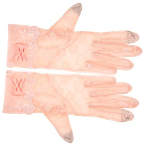 VALICLUD Spitzenhandschuhe Für Damen Kurz Fingerlos Für Hochzeiten Teepartys Bankette Abschlussbälle Zeremonien Partys Leicht Einfach Anzuziehen