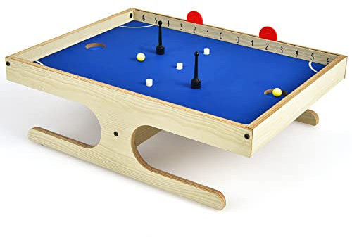 DREAMADE Geschicklichkeitsspiel für 2 Spieler, Brettspiel für Kinder & Erwachsene, Magnetspiel aus Holz, Tischmagnetspiel, Magnet-Schachbrett, Magnetspielbrett mit Scoring-Gerät