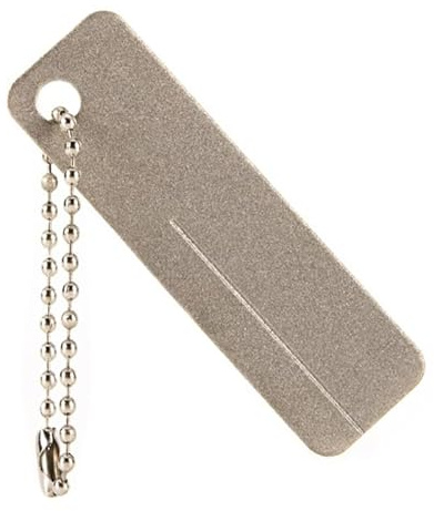 Hemobllo Mini Diamond Grindstone Hook Sharpener with Hanging Chain Compact Portable Sharpening Stone for Scissors Hooks