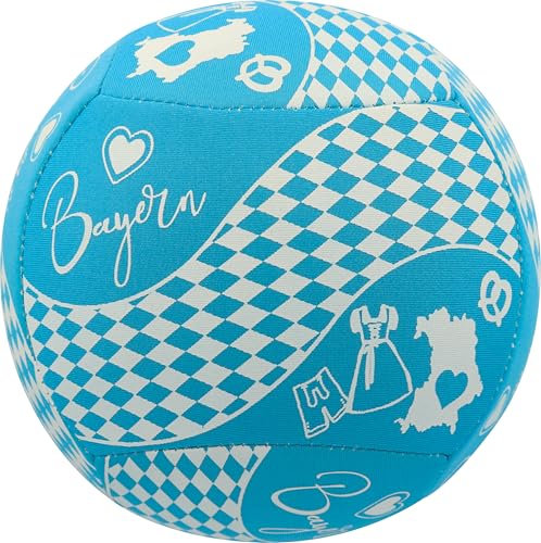 Sunflex® Neopren Zubehör Beach- und Funball Bayernball Größe 3 | Freiteitball & Strandball weich & leicht für den Strand & das Wasser | Souvenir Spielball & für Jede Altersgruppe