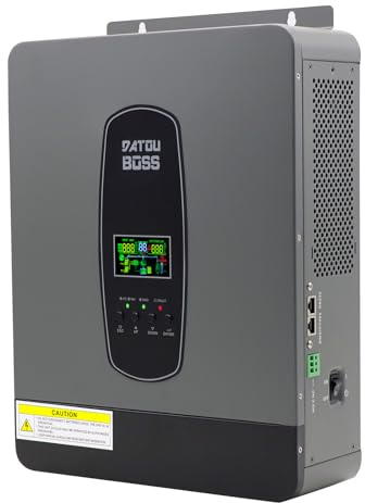 DATOUBOSS 3000 W 24 V hybridväxelriktare, 24 V ren sinusvåg, 24 V till 220/230 V, med 100 A MPPT-solladdningsregulator