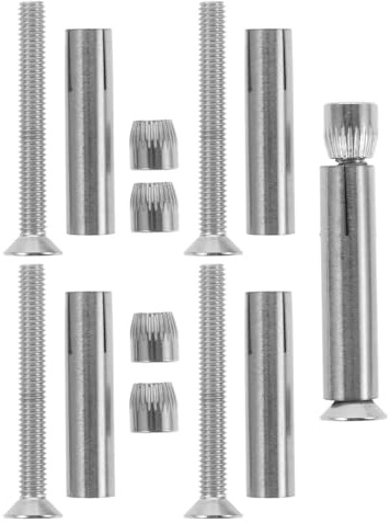 SOIMISS 5pcs M6x50 Metal Furniture Expansion Screws Countersunk Head Fastening Bolts Stainless Steel Diy Screw Replacement for Secure Fixing