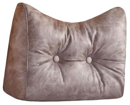 Gralara Rückenstützkissen, Lendenkissen, Multifunktional, Waschbar, für Sofa, Sessel, Bett, Büro, Als Stützkissen, Lesekissen, Grauer Kaffee