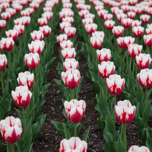 IFLO® Blumenzwiebeln –hochwertige Frühblüher &,Winterharte, mehrjährige Zwiebelpflanzen für Garten & Balkon (100 Tulpen Zwiebeln,Leen van der Mark')