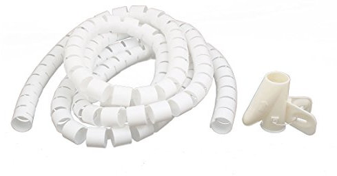 Aexit 25mm x 2.5m flexibler Spiralschlauch-Kabelwickel-Computer verwalten Kabel weiß (2b302057b8aeec41a87f6a491162d8c0)