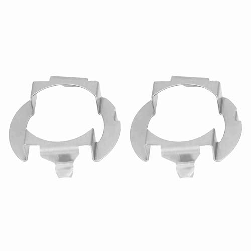 Keenso 2 x Adapter für LED-Leuchtmittel, Sockel H7, Leuchtmittel, Adapter, Aluminium, silberfarben