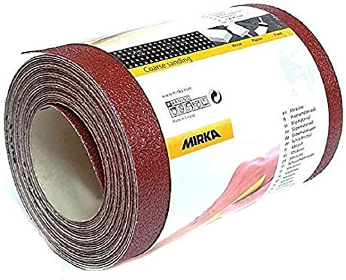 Mirka Schleifpapier Rolle Rot 115 mm x 5 m Korn P150 | Ideal zum Schleifen von Holz Metall Kunststoff hohe Schleifleistung langlebig und vielseitig einsetzbar
