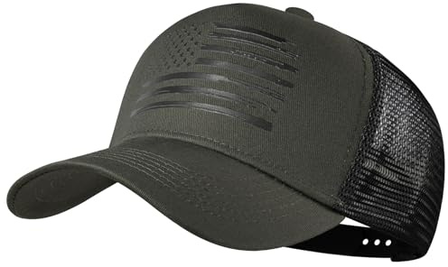 Basebollkeps, amerikansk flagga, truckerkeps för män, kvinnor, ventilerande, justerbar passform, snapback-keps för utomhusbruk, one size