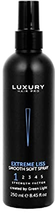 Luxury Hair Pro - Spray lisciante protettivo senza alcol per capelli stressati e sfibrati, 250ml