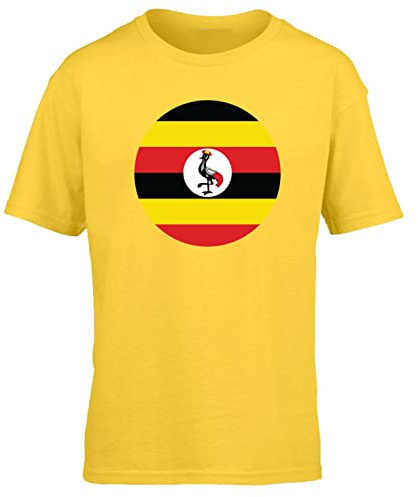 Hippowarehouse Uganda Flag Kids Children's Short Sleeve t-Shirt
