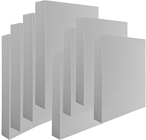 12 StückSchaumstoff-Stempelkissen grau, formbar, Kunststoff, Trockenschaum, zum Schneiden und Trocknen von Schaumstoff-Stempeln für Skulpturen, Modellieren, Heimwerken