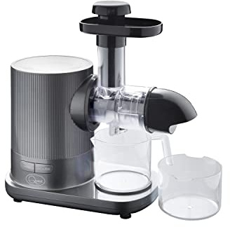 Quest 150W Slow Juicer/Cold Press Style/Masticating Juicer/Quiet <60 dB Motor/Higher Nutritional Value & Juice Yield/Accessories Included (Grey)