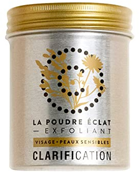 Exfoliant visage La Poudre Éclat – Gommage Sans Tiraillements – Parfum Biscuit Vanillé - Nettoie et Affine le Grain de Peau - 100% d’Origine Naturelle, Vegan et Fabriqué en France - CLARIFICATION