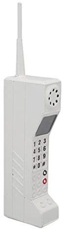 Dpofirs Telefono Cellulare Vintage in Mattoni retrò, Telefono Cellulare Gonfiabile Ornamento per Cellulare in Mattoni retrò Supporto per Cellulare per Decorazione Familiare (Bianco)