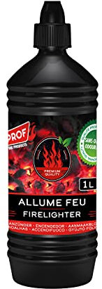 PROF - Allume-feu Liquide pour Barbecue 1 Litre - Cheminées - Poêle - Feux de Camp