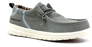 CAFèNOIR - Chaussures Bateau en Tissu, pour Homme, Couleur Gris, Taille 45